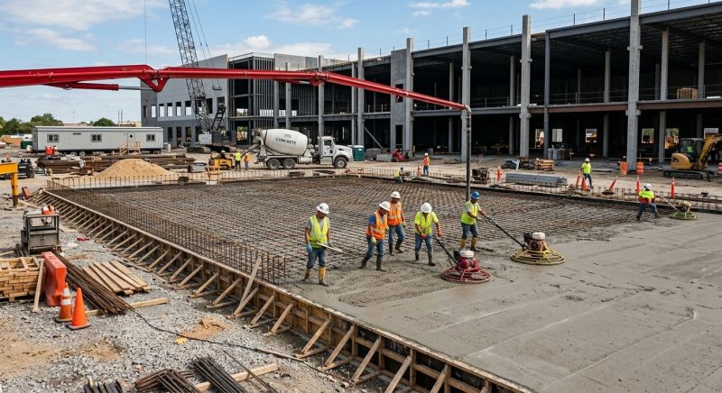 Commercial Slab Installation in Parkton, MD